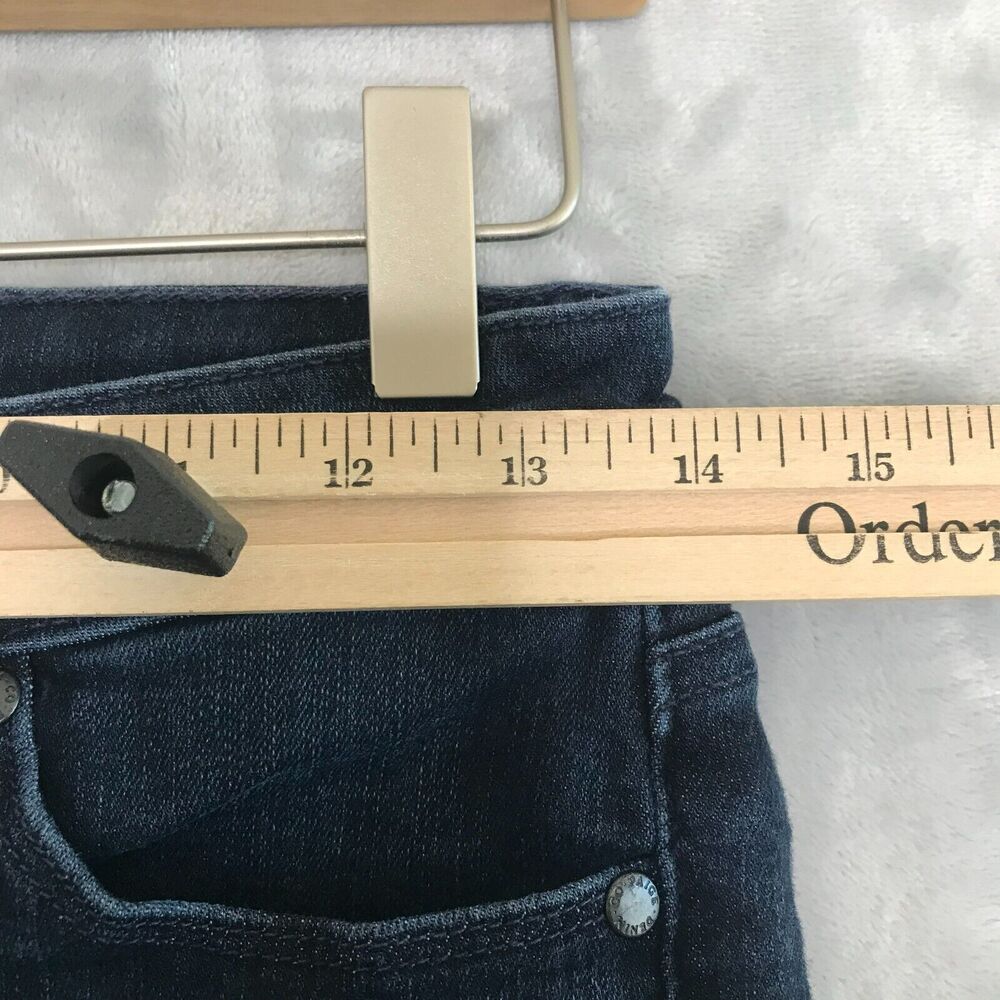Paige Skyline Skinny Womens 27 Luella Dark Wash Mid Rise Pockets Stretch - Picture 10 of 14